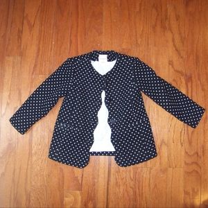 Cat & Jack Black and White Polka Dot Pea Coat